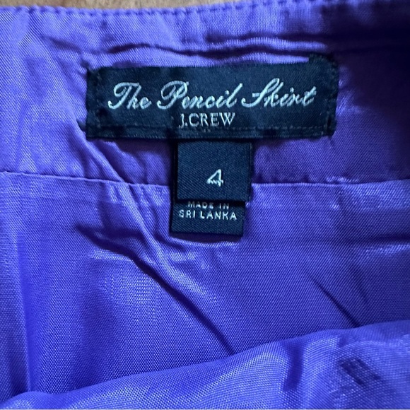 J. Crew | Purple The Pencil Skirt Size 4 - Picture 5 of 6